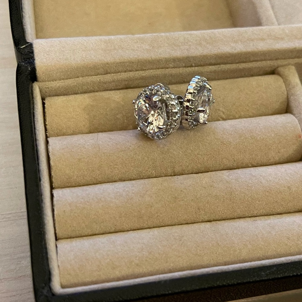 Large CZ earrings